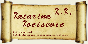 Katarina Kočišević vizit kartica